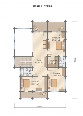 Базовые планировки Дом из клееного бруса Солнечногорский район 2