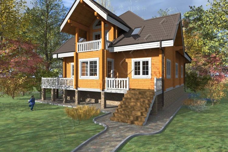 Дом из клееного бруса Линкольн, 4 Дом из клееного бруса Линкольн, 4