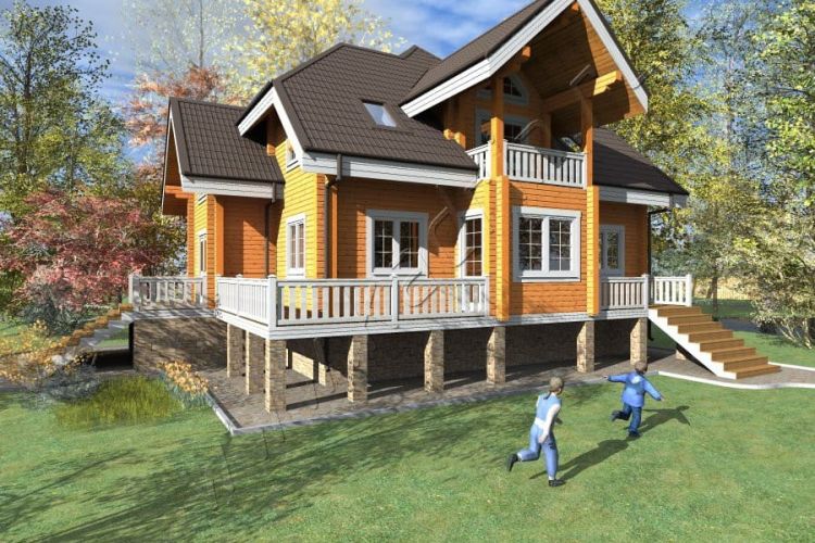 Дом из клееного бруса Линкольн Дом из клееного бруса Линкольн