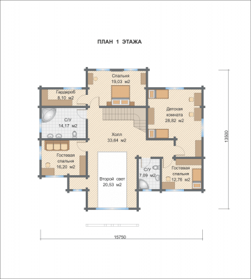 Базовые планировки Дом из клееного бруса Подольский район 1