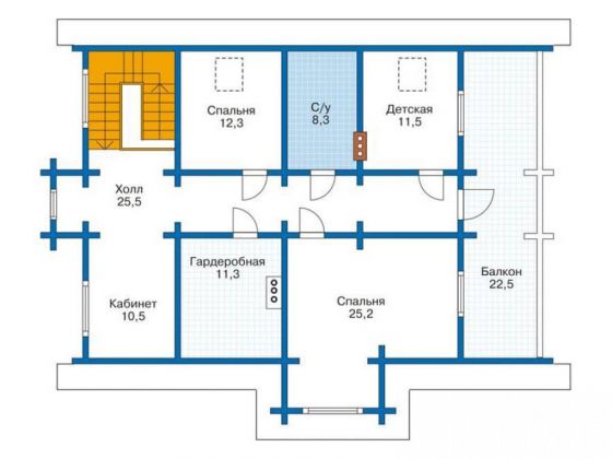 Базовые планировки Дом из клееного бруса Портленд 2