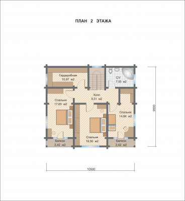Базовые планировки Дом из клееного бруса Монреаль-I 2
