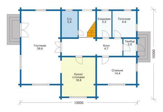 Базовые планировки Дом из клееного бруса Куфштайн 1